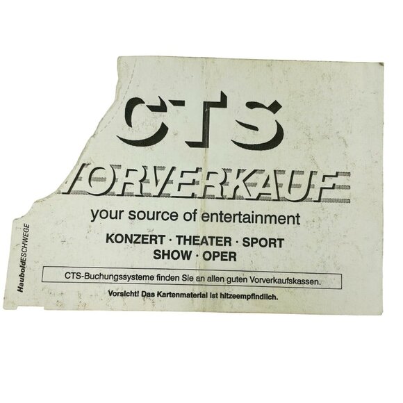 Vintage 1998 K-Ci & JoJo Concert Ticket Stub CTS Germany Rare Collectible u - Picture 2 of 2